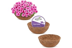 CEED4U 3 Packs 10 Inch Round Coco Coir Liner, Circle Coconut Fiber Replacement Liners for Hanging Basket Wall Hanging Baskets Garden Planter Flower Pot