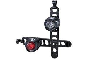 Cateye Orb Rechargeable F/R Bicycle Light Set - Polished Black