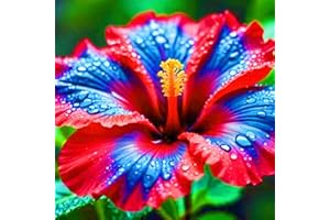 FKGNQS Winterharte mehrjährige Seltene Hibiskus Einfach zu Pflegen Schnelles Gärten Geschenk bereit-1zwiebeln-f