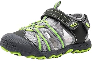 Ahannie Sandales Bout Fermé Garçon, Basket Mixte Enfant, Chaussure de Sport Outdoor Plage Sandales Garcon