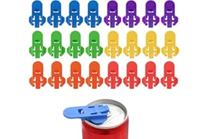 PEBIPOO Pack of 24 Can Stoppers, Drinks Cans, Manual Can Opener, Plastic, Easy Can Opener for Soda, Cola, Beer, Drinks Can Opener