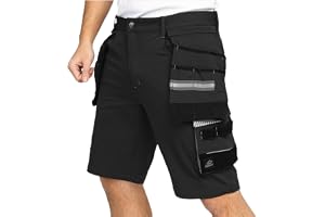 BWOLF Vector korta arbetsbyxor för män – robusta och flexibla arbetsshorts av 90 % nylon, 10 % elastan – lätta, stretchiga, m