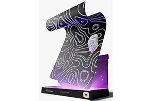 Nyfter - XXL Gaming Mauspad Black im Topography Design 900 x 500mm Premium Mousepad Size Groß vernähte Kanten langlebig mit high-end Glide und Anti-Rutsch Speed Gaming Mauspad