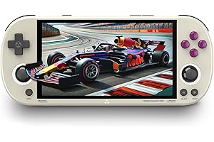 TIMEXPLAYER Trimui Smart Pro Handheld Game Console, 4.96-Inches Display Console Preinstalled Emulator with 128/256GB TF Card, Retro Game Console with Linux System Allwinner A133P Processor (Grey-128GB)