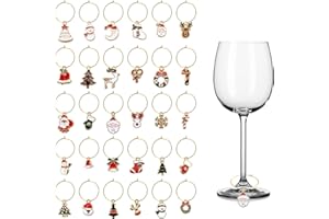 Niuhong 30 Pcs Vetro Vino Incanta Marcatura Degli Anelli Marcatori Riutilizzabili Marcatore Partito Bicchiere Decorazione Dell'Indicatore Pennarelli Pendenti Anello Fai Da Te