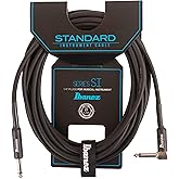 IBANEZ SI Serisi (Standart) Enstr&uuml;man Kablosu - D&uuml;z ve A&ccedil;ılı Fiş - Jak - Jak, Siyah - 6,10 m / 20 ft (SI20L)