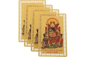 DIYEAH 2025 Year Tai Sui Gold Cards - 4Pcs Chinese Style Amulet Cards for Protection, Good Luck & Decor Featuring Traditional Designs