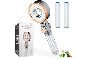 BIORYC ® Alcachofa de Ducha Con Filtro. Oasis Cabezal de Ducha con Filtro. Alcachofa Ducha Alta Presión con Filtro Ducha Antical y Cloro. Telefono Duchas de Baño (2 FILTROS)