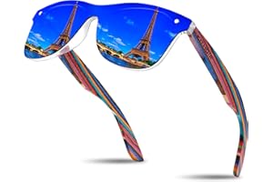 KITHDIA Polarizadas Madera Gafas De Sol Hombre/Mujer UV400 Protección S5029