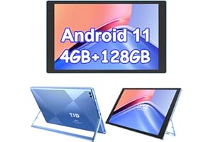 TJD Android Tablet 10.1 inch,4GB RAM,128GB ROM (512GB Expandable),6000mAh Battery,Android 11 Tablet,2MP Front Camera, 8MP Rear Camera,WiFi,Bluetooth,HD Touch Screen Tablets(Blue)