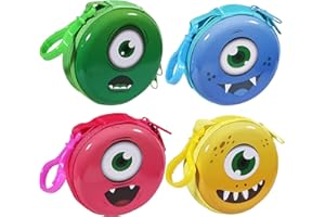 QOPET 4 Stück Kinder Kleingeldbörse Jungen Mädchen Kleingeld Portemonnaie Täschchen Kindergeburtstag Gastgeschenke Mitgebsel Kindergarten Geschenk Münzbörse Mini