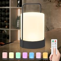 MALUX 2 pezzo Lampada da tavolo a LED a batteria, dimmerabile Senza