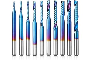 Genmitsu O-Flute Spiral End Mill Set, 1/8" Shank, 10 PCS