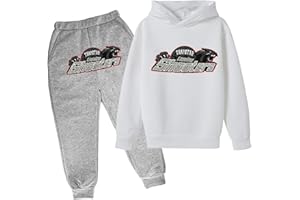 OverstepA Trapstar Ensemble Jogging Enfant 2 Pièces Sweat À Capuche Et Pantalon De Sport Enfants Garçon Fille Hoodies Manches Longues Tenue De Sport Sweatshirts Survêtement Sportswear Unisexe