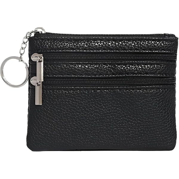 MONOMI Portacarte In Similpelle Con Portamonete - Nero, Protezione RFID, 5 Scomparti