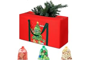 STORHOMIE Christmas Tree Storage Bag 4FT 5FT 600d Oxford Fabric Small Christmas Tree Bag 3FT for Ornament Storage 100 X 45 X 28cm with 3 Christmas Decoration Storage Bag 30X40cm