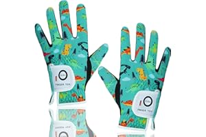 FINGER TEN Guanti da golf per bambini, per tutte le stagioni, morbidi, per mano sinistra e destra, con impugnatura antipioggia, traspiranti, per ragazze e ragazzi, resistenti all'usura, antiscivolo,