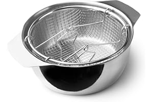 IBILI - Freidora con cestillo y tapa induktion, 20 cms, Acero inoxidable, Apto para induccion