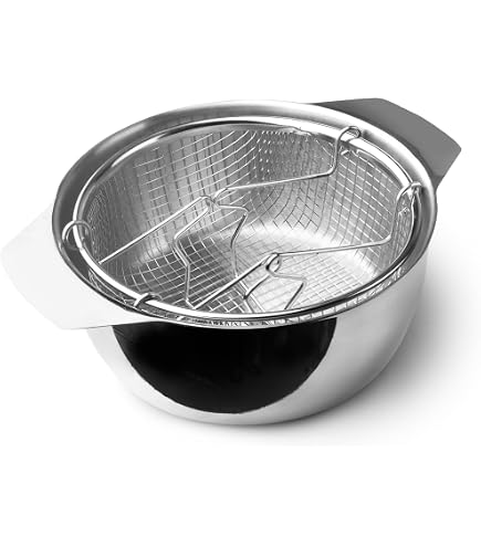 Friteuse GSW 3 L Avec Passoire – Acier Inox, Couvercle Verre, Compatible Induction – Idéale Pour Friture Et Cuisson - 8