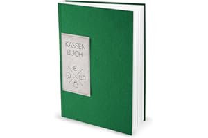 Logbuch-Verlag Libro de efectivo A4, libro financiero para escribir, verde, ingresos, gastos, resumen, contabilidad, tapa dura
