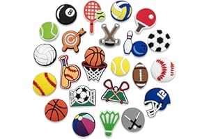 AhLmA 23-częściowy zestaw uroków Croc Charms Akcesoria do chodaków z PVC Charms Ozdoby do butów dla kobiet Klips Akcesoria Croc (seria sportowa), /, PVC, /