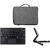 Microcase Xiaomi Pad 8 / Pad 8 pro Tablet ile Uyumlu Toucpad Bluetooth Klavye + Tablet Standı - Siyah AL5183