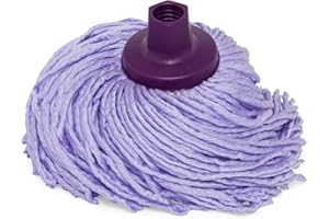 Mery | Fregona Microfibra | Fregona Super Absorbente | Cabezal Extragrande | No Deja Rastro | Fabricada en Cruz | Mayor Durabilidad | Rosca Universal | Color: Lila, 22 cm