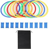 10PCS Indoor Jumping Hoop Set,Exercise Hoops for Kids,Plastic Circular Jumping Hoops for Children,Launch Training Toy for Spo