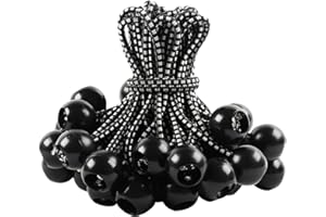 MIRTHBUY 50Stück Planenclip Spanngummis mit Kugel Gummispanner Bungee Cord Für Zelt Planen Banner Planenhalter Gummispanner Zeltgummi Expanderschlingen