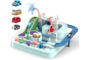 Jouets d'aventure en Voiture, Piste Aventure de Voiture Jouet, Jouet éducatif et Interactif, Jeux d'Educatifs Montessori pour Garçon Fille 3 4 5 6 Ans, Cadeau de Noël pour Les Enfants