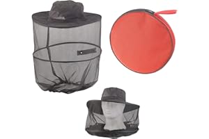 ‎SEMPTEC URBAN SURVIVAL TECHNOLOGY Semptec Urban Survival Technology Mückenschutzhut: Kompakt Faltbarer Hut mit integriertem Moskitonetz, 300 Mesh, schwarz (Hut mit Mückennetz, Mückenhut, Kopfschutz Moskitos)