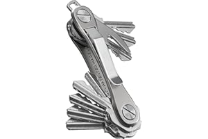KeySmart Rugged - portachiavi multifunzione con apribottiglie e clip da tasca per le tasche (max. 14 chiavi, Titanium)