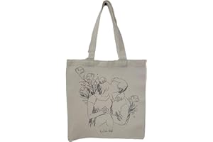 Cala Verde - Tote bag tela 37x40cm con asas cómodas – Tela gruesa 340 gr/m2 algodón - Bolsa compra plegable/Bolso shopper - Bolsa de tela - Bolsas reutilizables