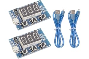 Youmile 2Pack Signal Generator Board 2 Channal Adjustable PWM Pulse Frequency LED Display Signal Generator Module 1Hz-150KHz with Micro USB Cable