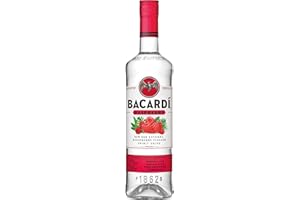 BACARDI BACARDÍ Raspberry, 27% ABV, 70cl / 700 ml, White Rum Blended with Crisp Raspberry Flavours