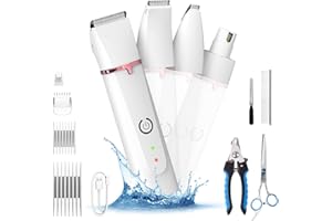 Kriogor Máquina de corte para perros, 4 en 1 Maquinilla eléctrica profesional para el cuidado del perro, Cortapelos Para Perros, Cortapelos Perros y Gatos de Animales Domésticos(4 in1 kit)