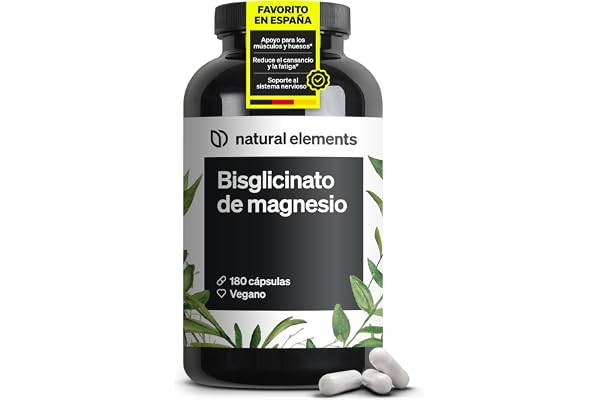 Glicinato de magnesio - 300 mg de magnesium elemental/dosis diaria - suministro para 2 meses con 180 cápsulas - magnesio quelado - inocuo para el estómago, vegano, de alta dosificación