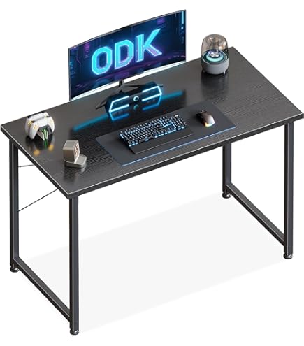 COSTWAY Inklapbare computertafel met 3 laden en wieltjes, bureau met metalen frame, ruimtebesparend bureau, klapbureau voor kleine ruimtes, 105 x 50 x 75 cm (grijs