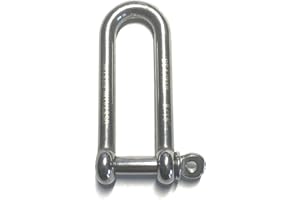 US STAINLESS Stainless Steel 316 Long D Shackle 5/16" (8mm) Marine Grade