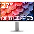 Z-Edge 27 Inch 4K Monitor UHD(3840x2160) IPS Panel 75Hz(DP) LED Monitor, 250 cd/m², HDR10, FreeSync, Flicker Free, HDMI x2, DisplayPort x2, Height & Tilt Adjustable & Pivot - White