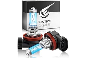TECTICO H11 Fog Light Headlight Bulbs 12V 55W Warm White +130% Ultra Super Bright Car Halogen Upgrade Replacement, 2 Lamps
