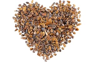 Swpeet Edelsteine 455g,Poliert Trommelsteine,Tigerauge,Edelsteine Kristalle zur Wasseraufbereitung,Unregelmäßige Geformte Steine Schmuck Machen Heimtextilien,Grundmischung für Trinkwasseraufbereitung