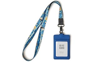 SENLLY Colgante Tarjetas Identificativas Porta Credencial con Correa de Cordón para el Cuello, Portatarjeta Insignia Personales para ID, Llaves, oficina