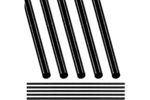 Tanstic 5Pcs 3mm x 300mm 304 Stainless Steel Rods Black Round Metal Rods for Gear Shaft DIY Craft Making