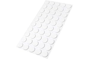 Adsamm® / 50 x Patins en Feutre/Blancs/Ø 16 mm/Rond/épaisseur 3,5 mm/Patins glisseurs Auto-adhésifs de qualité optimale