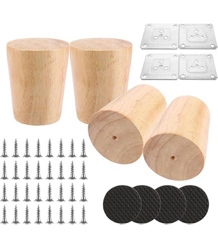 Meubelpoten Massief Hout AKOLAFE Stuks Meubelpoten Van Hout, 20