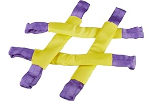 Pindex 4x 50cm Wheel Tie Down Straps for Transporter, Trailer Wheel Securing Link Straps, Tension 1T Breaking 6T