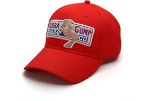 XIONGYING Nofonda Unisex Forrest Gump cap, Cappellini da Baseball con Ricamate Bubba Gump Shrimp Co. Logo, Berretto di Snapback Come Accessori Costume Cosplay o Regalo, per Sport e allo Svago (Rosso)