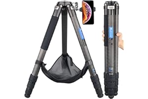 ARTCISE Treppiede per fotocamera in fibra di carbonio, diametro del tubo di 40 mm, treppiede per fotocamera per impieghi gravosi Treppiede da viaggio professionale Carico massimo 88 libbre/40 kg (CS90C)