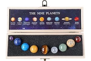 BeauFairy 9pcs Ensemble de Cristaux de Guérison, Guérison en Cristal Pierre Brute Naturelle, Chakra Bouteilles Pierres Précieuses Grilles, pour Guérison, Méditation, Spirituel, Relaxation, 011